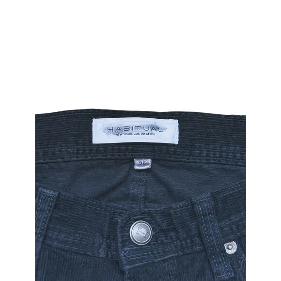 Habitual NY LA Black Corduroy Bootcut Pants Size 25 Fall Classic Holiday Edgy - Picture 5 of 5